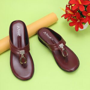 Elegant Charm Women’s Toe-Ring Flat Slippers