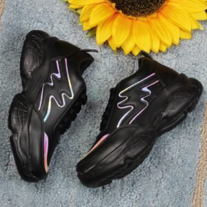 Trendy Chunky Sole Lace-Up Sneakers